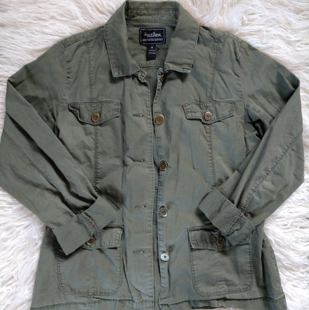 Olive green jacket combat jacket